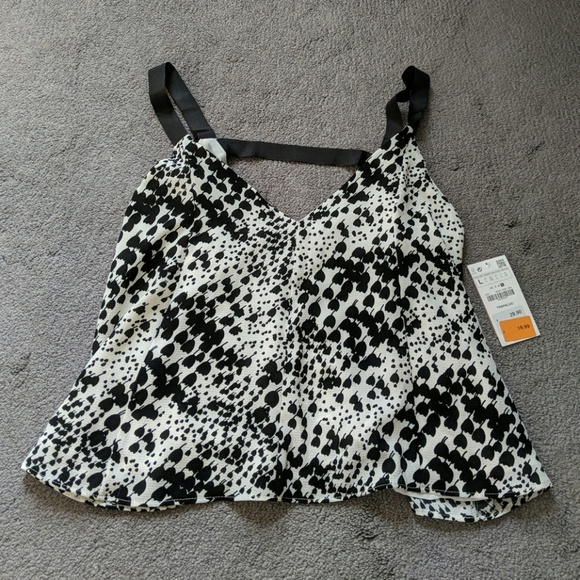 Zara Tops - ZARA strappy top black/white sz L